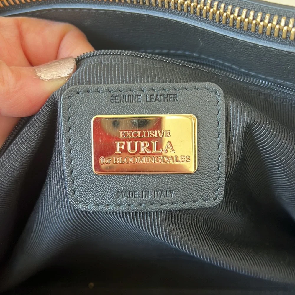FURLA animal print on fur handbag.  NWOT - Picture 6 of 6